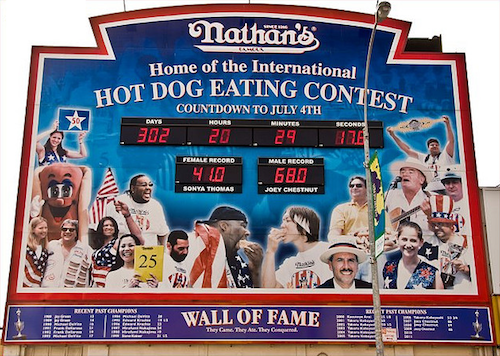 nathans hotdog eating contest