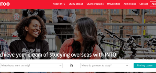 Screenshot of the INTO Study homepage